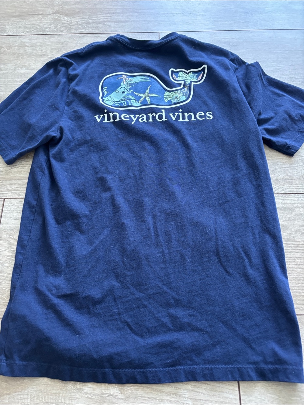 Vineyard Vines Navy Short-Sleeve Whale Graphic Tee